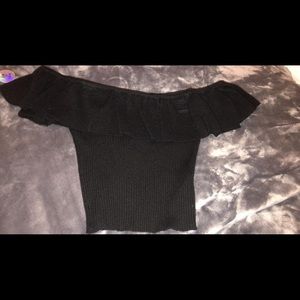 Black crop top.